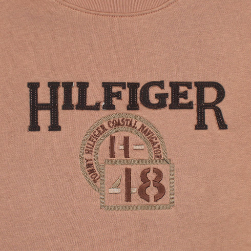 TH  Soft Brown Towel Embroidered Sweatshirt